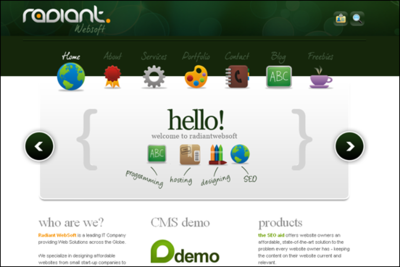 清新的綠色風格網(wǎng)站設(shè)計(6)